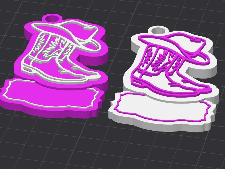Cowgirl + Cowboy Keychain