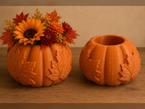 Jarrón decorativo: Pumpkin Decorative Vase — referencia de MakerWorld