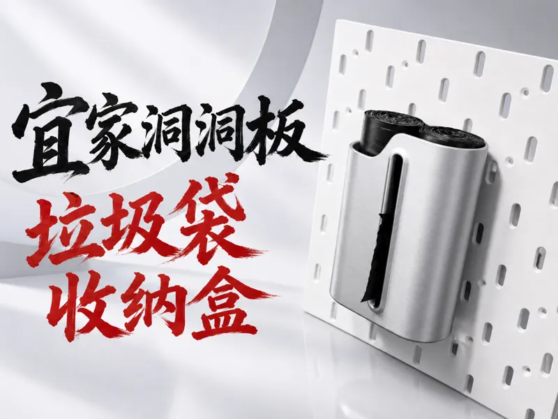 洞洞板垃圾袋收纳盒