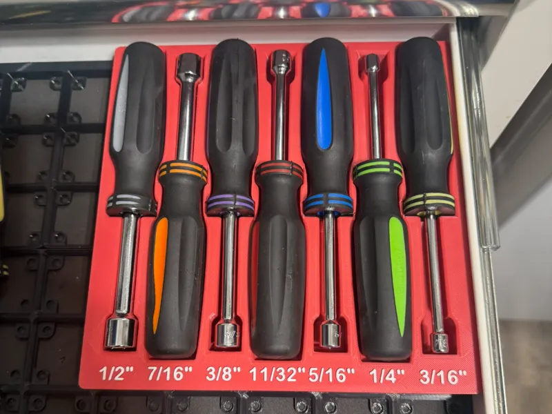 Gridfinity HF/Pittsburgh Nut Driver Set SAE