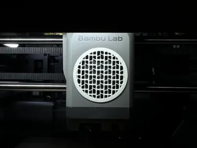 Bambu Lab P2S Fan Cover with Logo Pattern