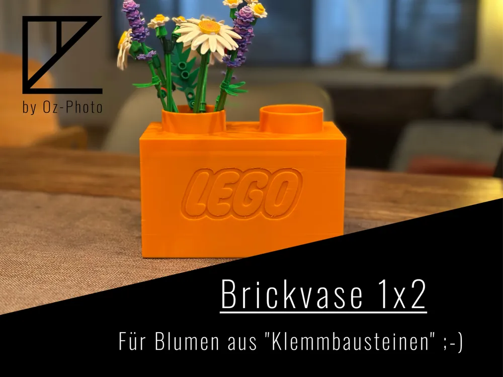 Vase 1x2 for flowers made of building blocks - Free 3D Print Model ...