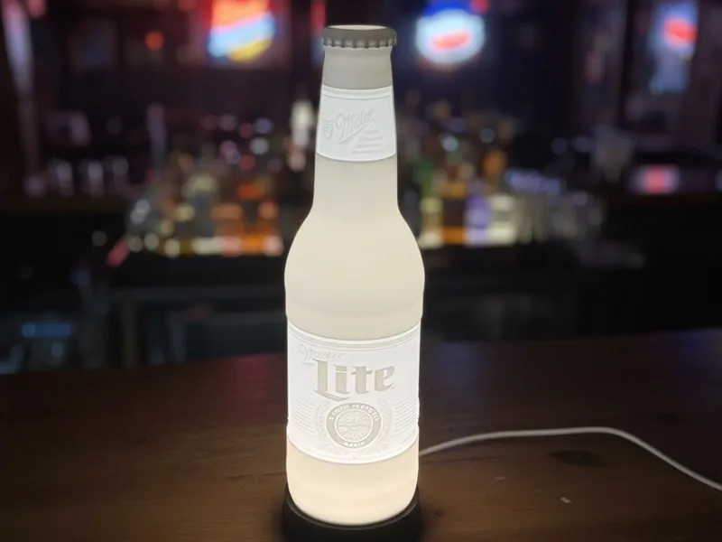 Miller Lite Lighted Bottle (with cap)