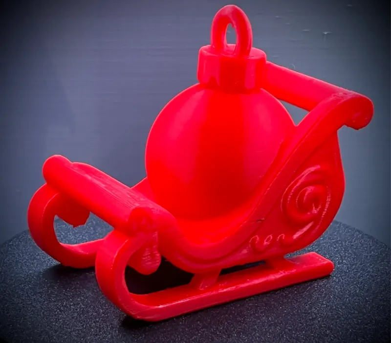 Snow Ornament in Sleigh!