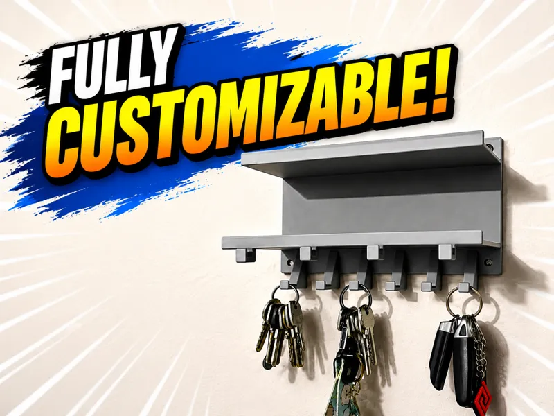 Customizable Key Hanger Shelf