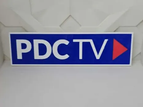PDC TV Schild