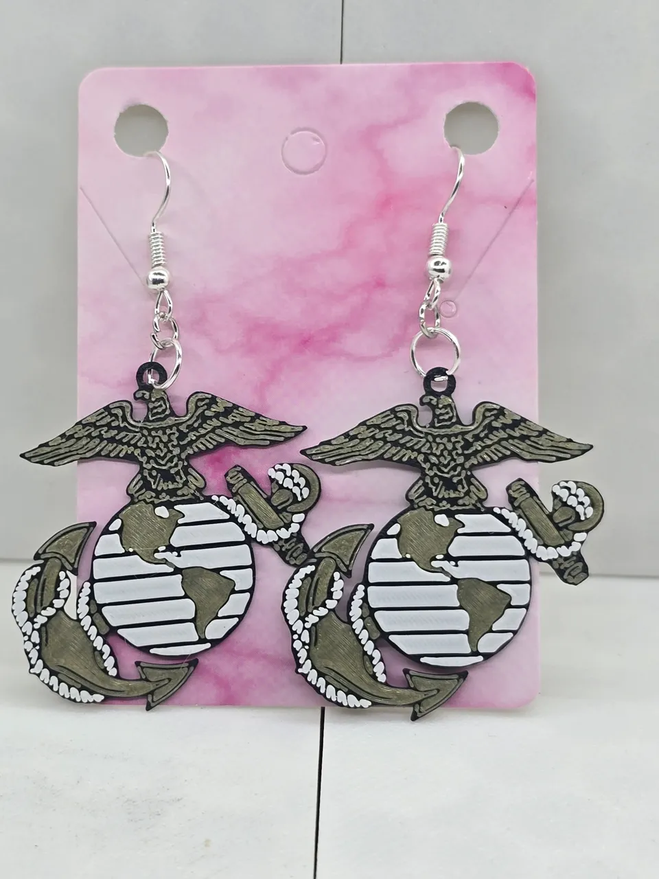 US Military Earrings Army, Navy, Marine Airforce view 2