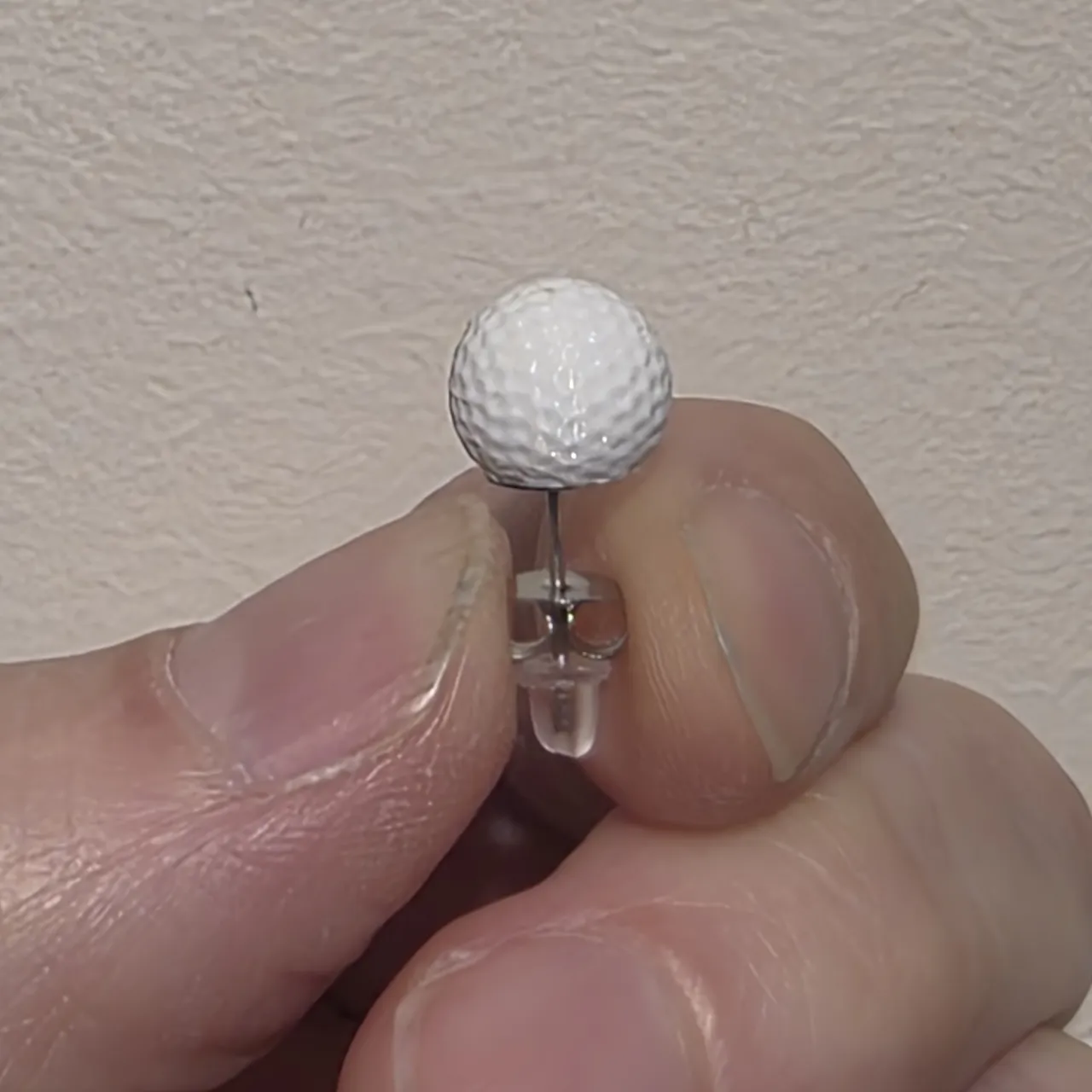 Golf Ball Stud Earring view 2