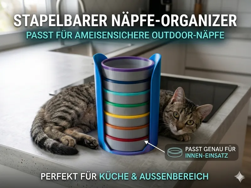 Vertikaler Stapelhalter für Outdoor-Näpfe