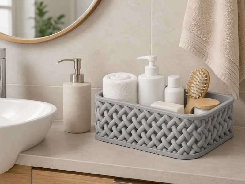 cestino organizer porta oggetti casa bagno