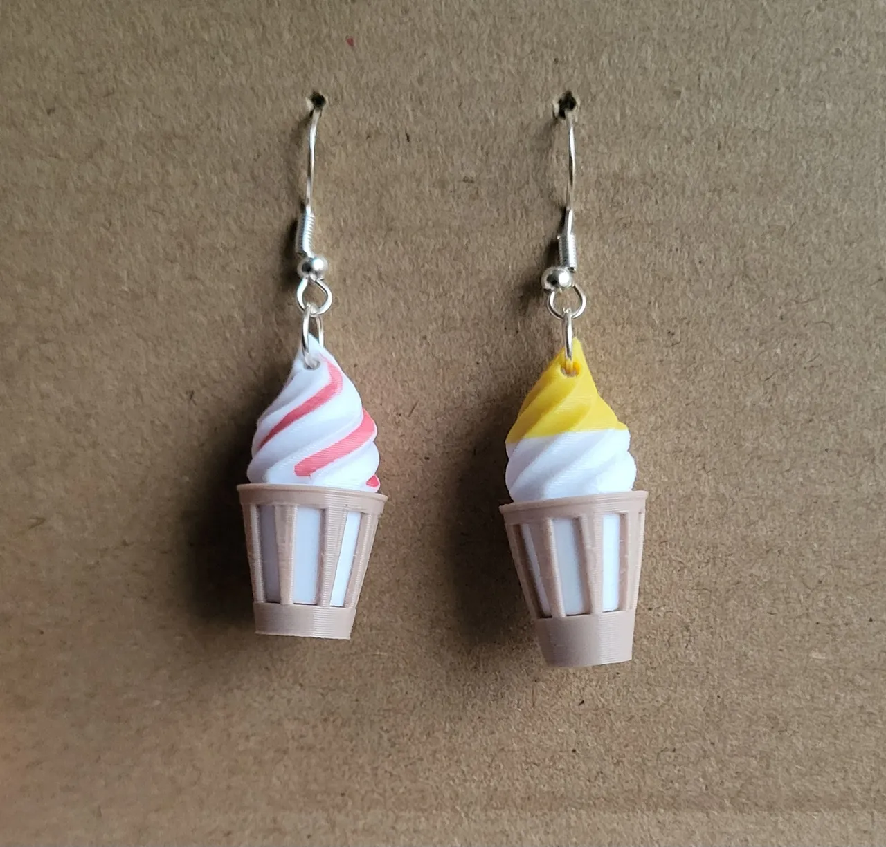 ice cream cup earrings view 3