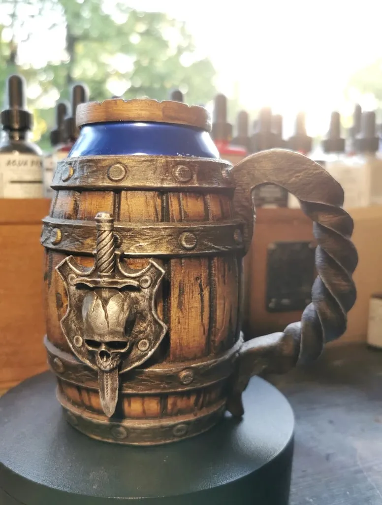 Wood Barrel Can Holder