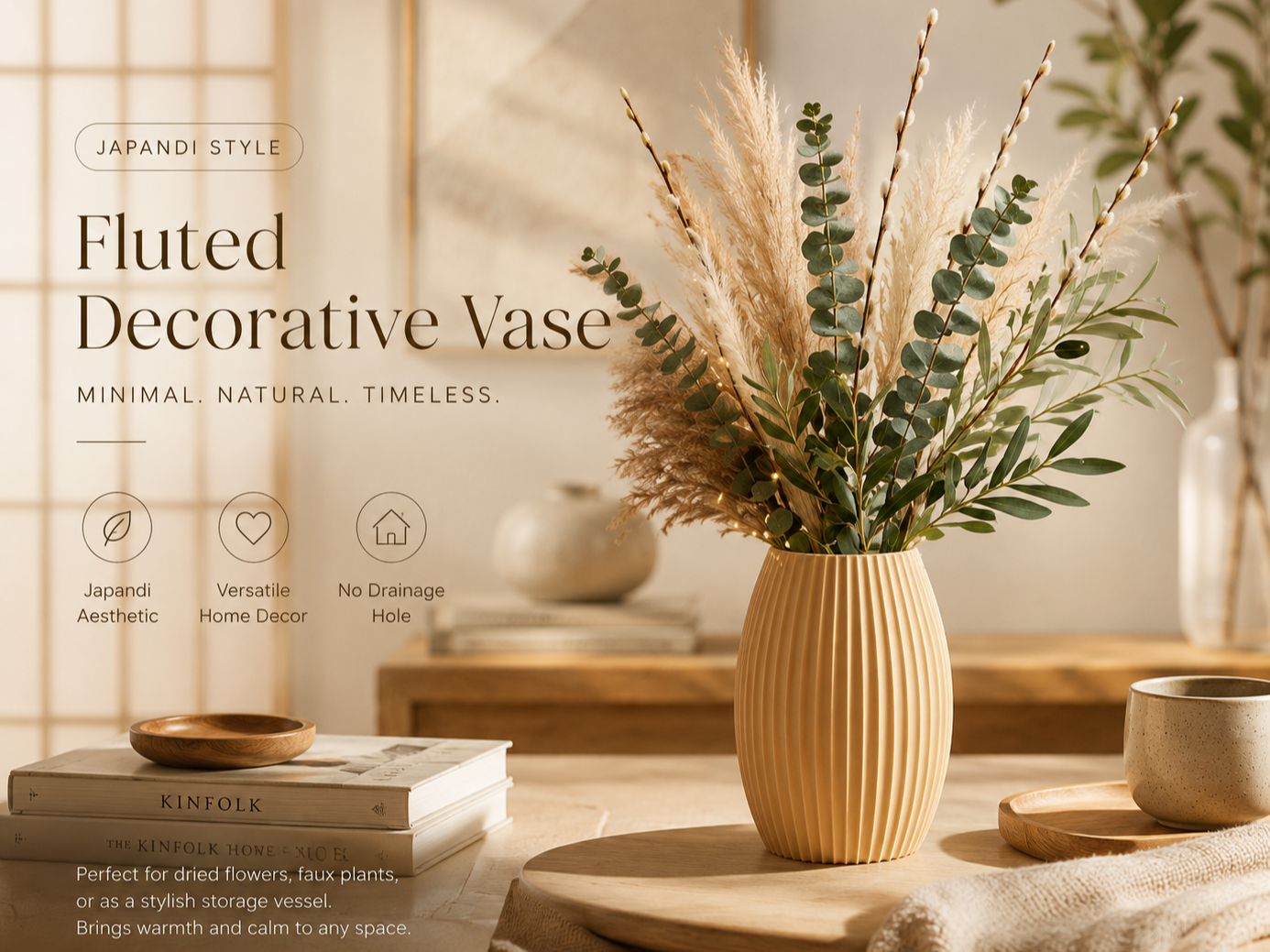Japandi Fluted Vase & Organizer Collection