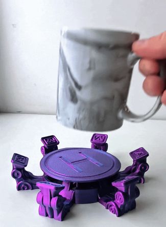 Articulated Sci-Fi Coaster – Mechanical Fidget