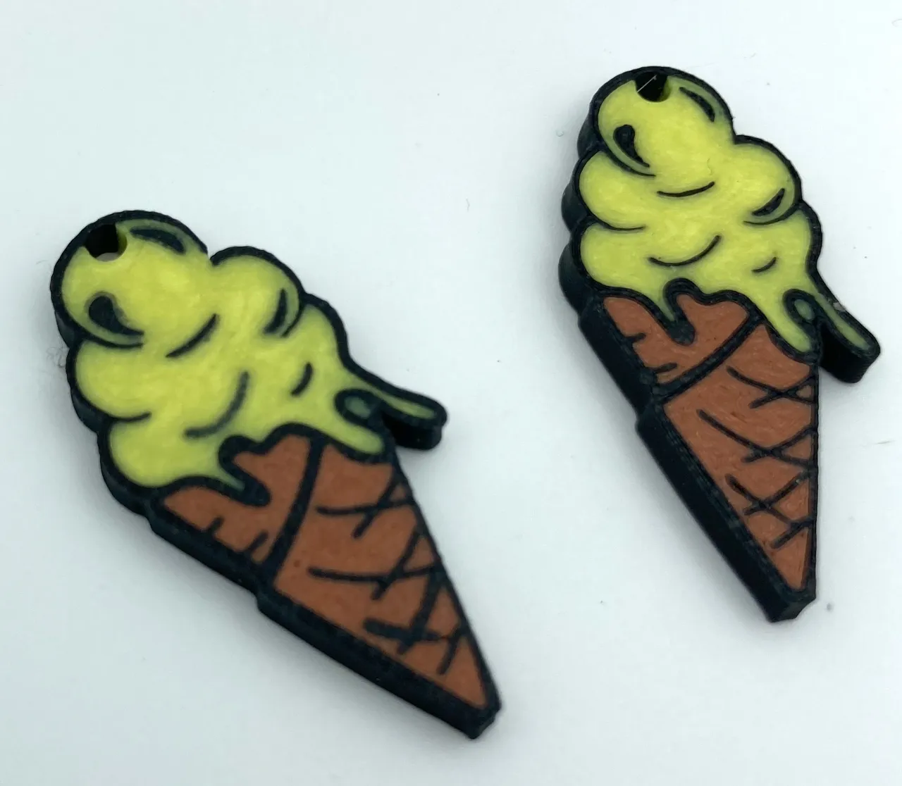 Pendientes Cucurucho / Cornet ice cream earrings view 3