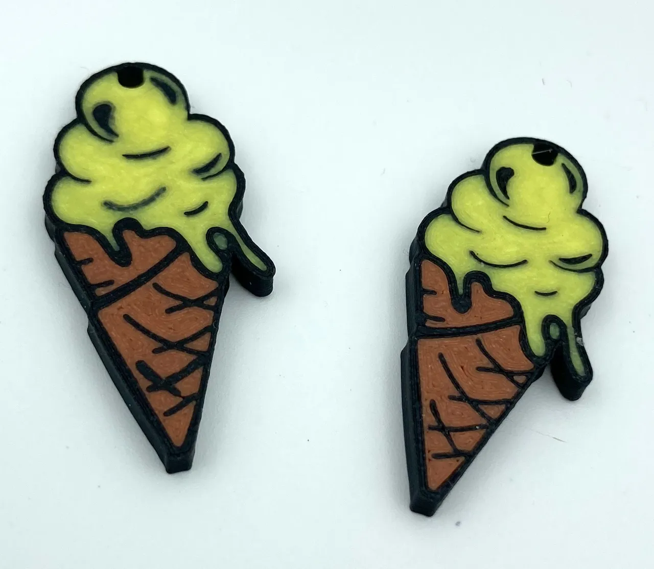 Pendientes Cucurucho / Cornet ice cream earrings view 2