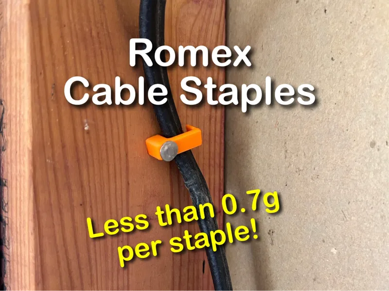Romex cable staples