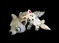 8x white wolf model, 60%, 0.2mm layer, 3 walls, 10% infill