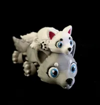8x Grey wolf model, 60%, 0.2mm layer, 3 walls, 10% infill