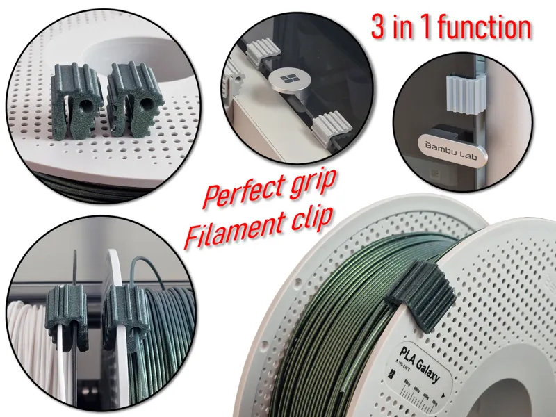 3 in 1 Filament Clip - Perfect Grip