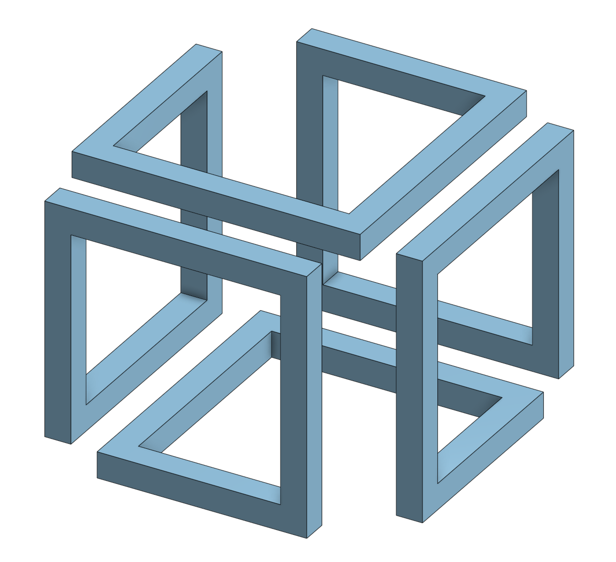 Miniatura 2 do modelo 3D The Impossible "Glitch" Cube