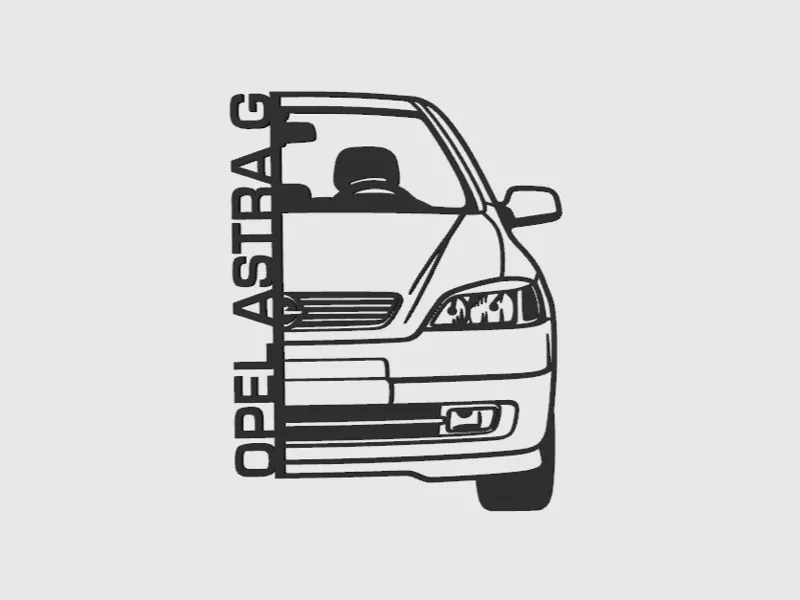 OPEL ASTRA G – Silhouette Wall Art