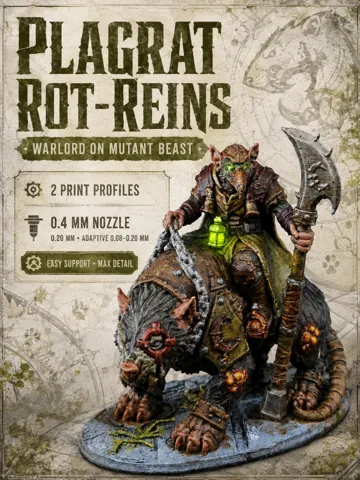 Soporte: Plagrat Rot-Reins – Rat Warlord on Mutant Beast — vista de referencia 2