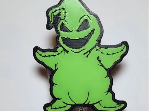 Letrero o emblema decorativo: Oogie Boogie Badge Reel Face/Magnet — referencia de MakerWorld