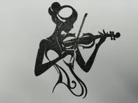 Silhouette d'une violoniste (décoration murale) — photo 2