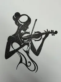 Silhouette d'une violoniste (décoration murale) — photo 3