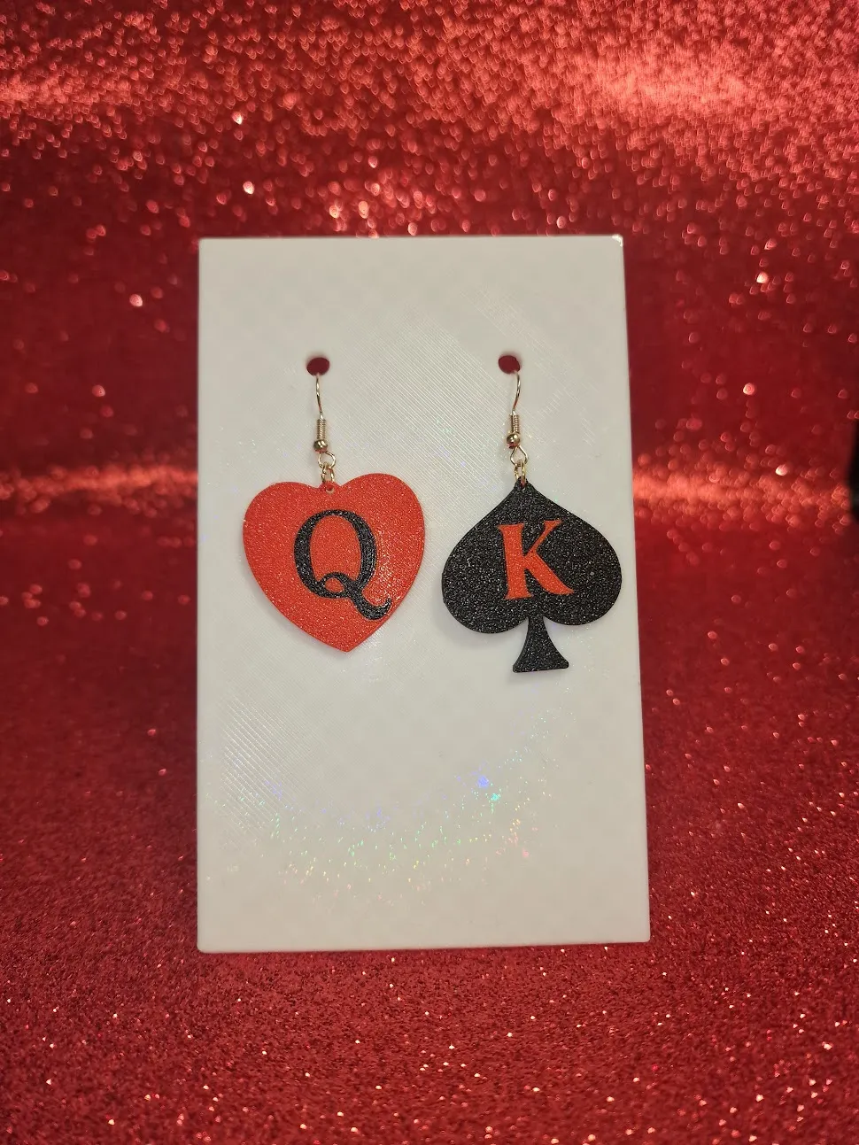 King and Queen earrings view 2