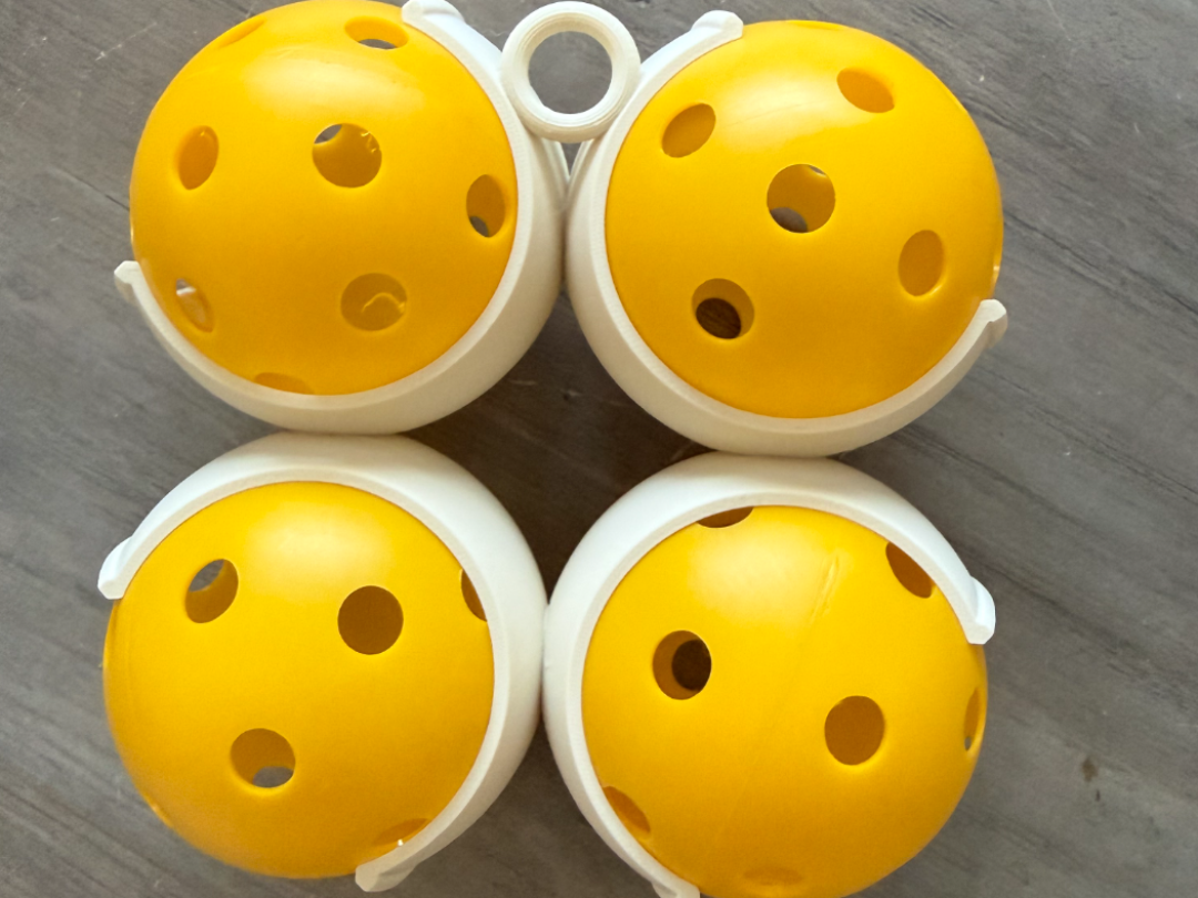 Quad Pickleball Holder with Clip Loop