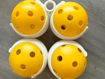 Quad Pickleball Holder with Clip Loop