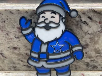 Dallas Cowboy Santa Christmas Ornament