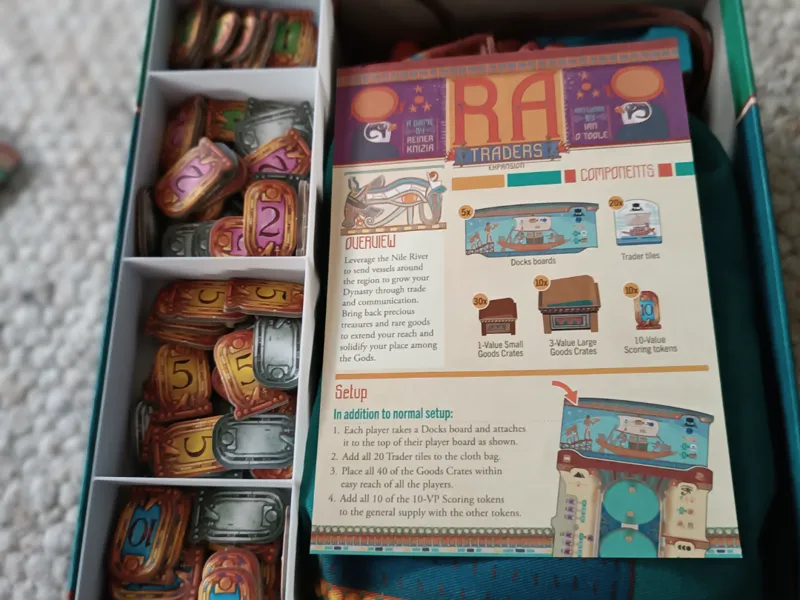 Ra + Traders expansion game insert