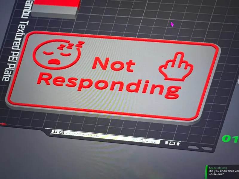 Not Responding sign Middle Finger - Make My Sign
