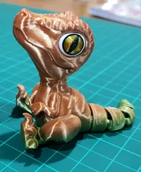 with reptilian eyes