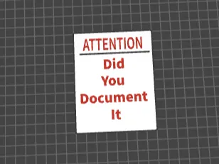 HR Did you document it Sign