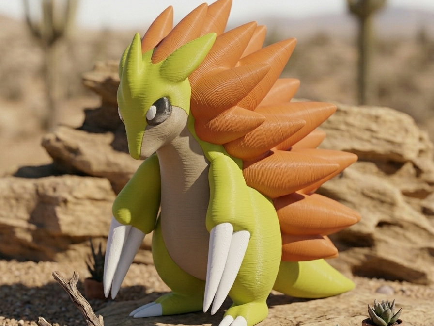 Sandslash Pokemon Figure Multi-Color Print