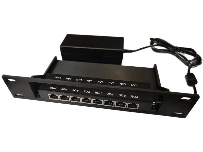 10" rack shelf POE injector WS-POE-8-ENC screwless