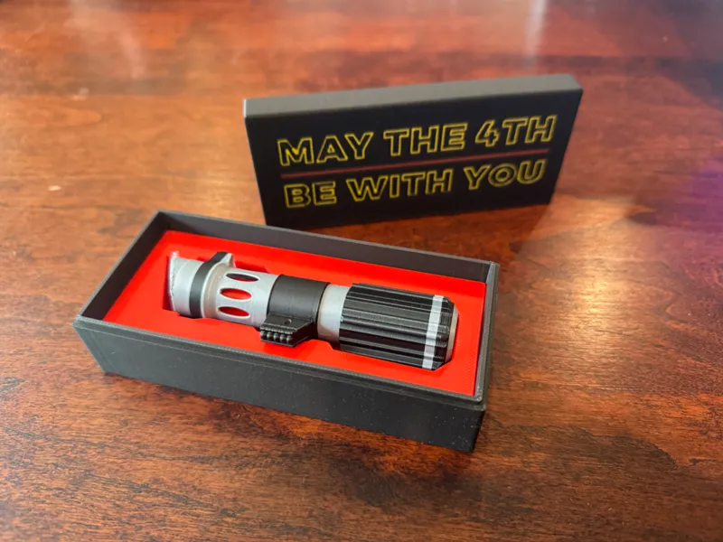 Mini Lightsaber box.  May the 4th be with you.