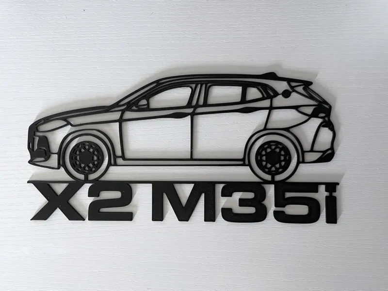 BMW X2 M35i Wall Art Sign with Words