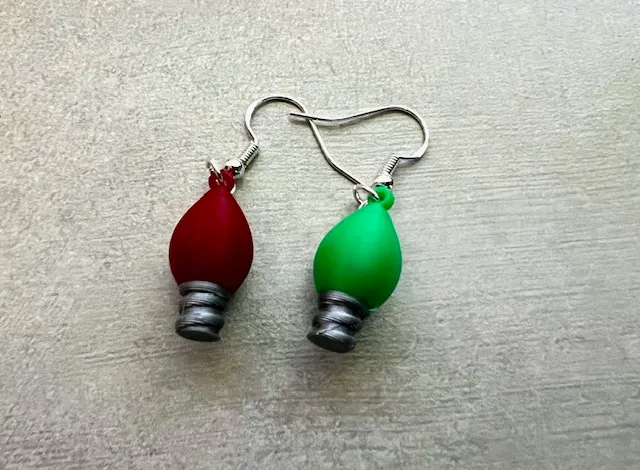 Christmast Bulb Earrings view 2