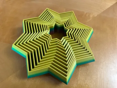Star Fidget Eight Point - Print In Place! by Neil - MakerWorld
