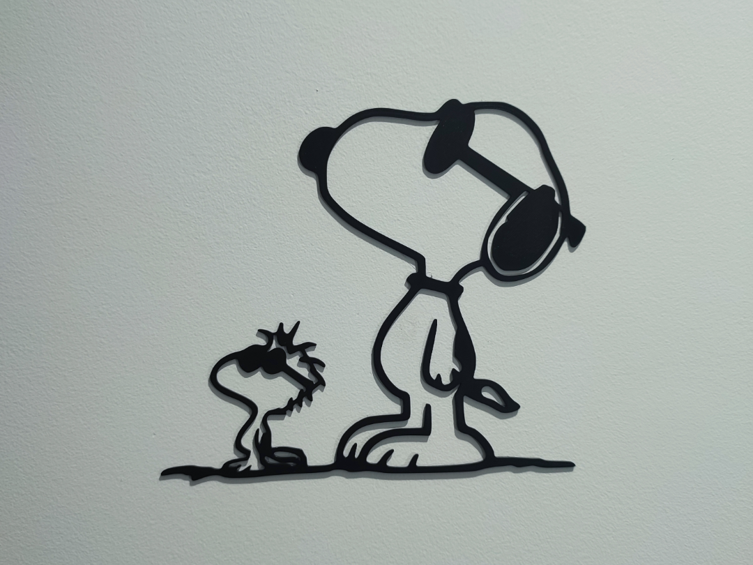 Arte de pared Snoopy y Woodstock