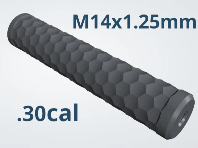 High Power Moderator Hexagon .30 (M14x1.25mm)