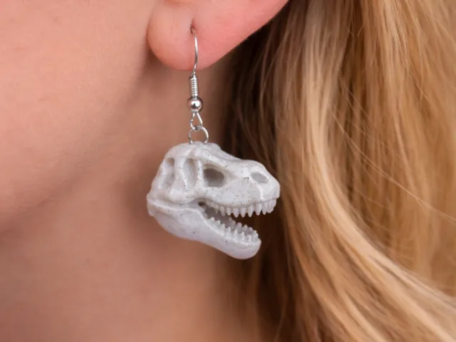 T Rex Skull Earrings
