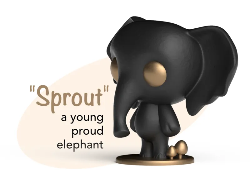 Sprout | a young proud elephant