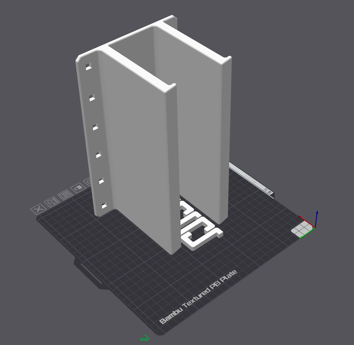 Miniatura 3 do modelo 3D Wall mount Key holder Organizer with Shelves