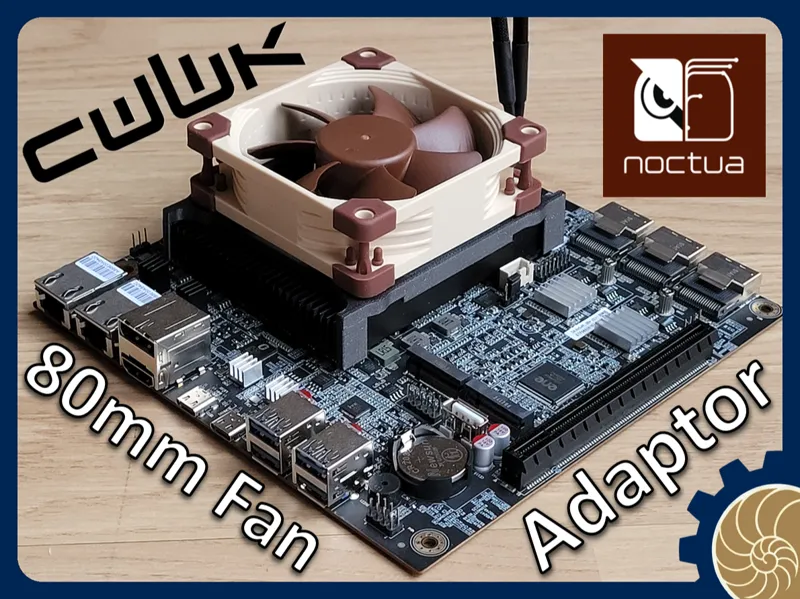 Noctua 80mm Fan - CWWK Radiator 98mm x 80mm x 14mm